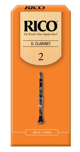 Rico by D'Addario Eb Clarinet Reeds, Strength 2, 25-pack