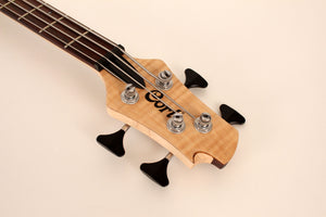 Cort A4PLUSFMMHOPN Artisan Series A4 Plus Bass Guitar. Open Pore Natural
