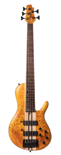 Cort A5PLUSSCAOP Artisan Series A5 Plus SC Bass Guitar. Amber Open Pore