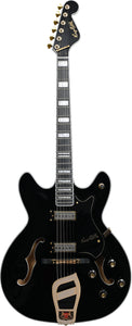 Hagstrom VIK67-G-BLK 67' Viking II Electric Guitar. Black Gloss