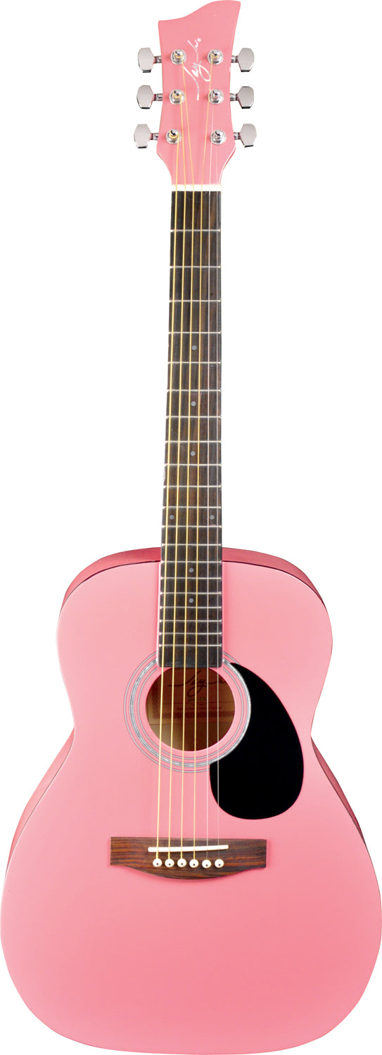 Jay Turser JJ43-PK-A Jay-Jr Series 3/4 Size Dreadnought Acoustic Guitar. Pink