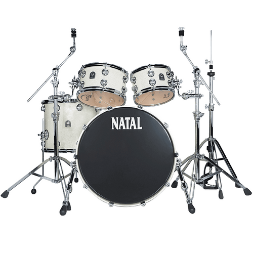 Natal Drums KMAF22-WM1 Maple Original Drum Kit. White Metalic