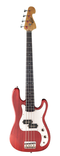 Oscar Schmidt OSB-400C-TR-A Electric Bass. Trans Red