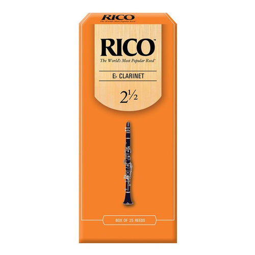 Rico by D'Addario Eb Clarinet Reeds, Strength 2.5, 25-pack