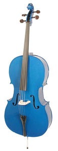 Stentor 1490EBU Harlequin Cello. 1/2 Blue